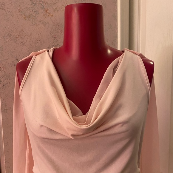 Rampage Y2K sleeveless cowl neck top with draped fabric that hangs over shoulder - Picture 3 of 9